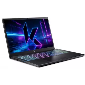 Acer Nitro V 15 AI spēļu klēpjdators, 15,6 inch FHD 144Hz, AMD Ryzen 7 170, NVIDIA GeForce RTX 5060, 16GB DDR5, 1TB SSD, bez OS, Obsidian Black