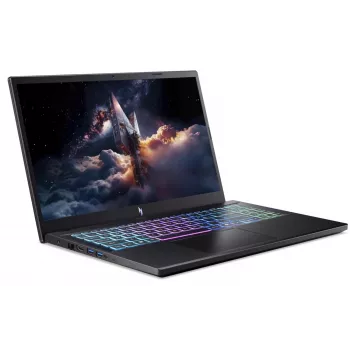 Acer Nitro V 15 AI spēļu klēpjdators, 15,6 inch FHD 144Hz, AMD Ryzen 7 170, NVIDIA GeForce RTX 5060, 16GB DDR5, 1TB SSD, bez OS, Obsidian Black