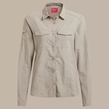 Craghoppers NosiLife Adventure LS Shirt III Sieviešu ceļojumu krekls - Soft Mushroom