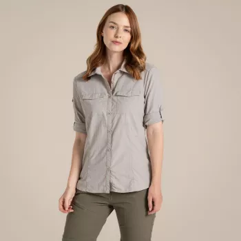 Craghoppers NosiLife Adventure LS Shirt III Sieviešu ceļojumu krekls - Soft Mushroom