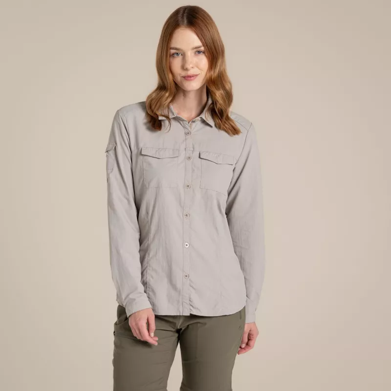 Craghoppers NosiLife Adventure LS Shirt III Sieviešu ceļojumu krekls - Soft Mushroom