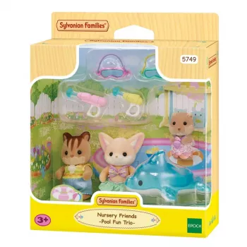 EPOCH Sylvanian Families Adventure Kindergarten Friends Pool Fun rotaļu komplekts