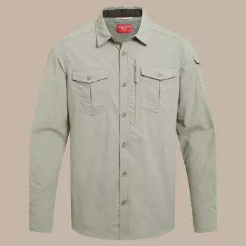 Craghoppers NosiLife Adventure LS Shirt III - Vīriešu ceļojumu krekls, Bay Leaf, M