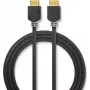 Nedis High Speed HDMI kabelis ar Ethernet - 4K@60Hz, ARC, 18 Gbps, 1,00 m, antracīts