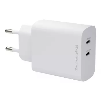 dbramante1928 re-charge 45W Dual USB-C PD sienas lādētājs - balts (ES)
