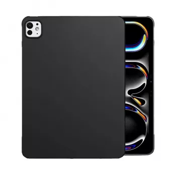 MRDISC aizmugurējais vāciņš Apple iPad Pro M4 melns TPU - plāns triecienu absorbējošs maciņš ar paceltām malām, skrāpējumiem izturīga matēta apdare, precīzi izgriezumi (MG-BCIPTABPROM4SW)