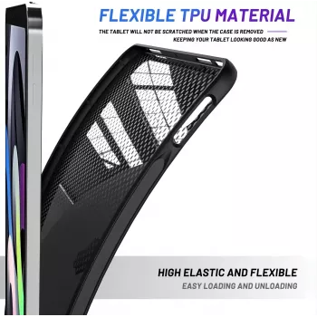 MRDISC aizmugurējais vāciņš Apple iPad Pro M4 melns TPU - plāns triecienu absorbējošs maciņš ar paceltām malām, skrāpējumiem izturīga matēta apdare, precīzi izgriezumi (MG-BCIPTABPROM4SW)