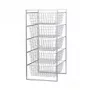 Prosperplast Rato 5 atvilktņu uzglabāšanas skapis antracīta krāsā, 89x45x55 cm, rotangpalmas efekta polipropilēns