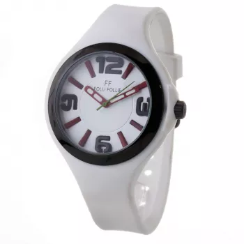 Folli Follie sieviešu keramikas balts ciparnīcas pulkstenis WF1Y045ZPW (40mm)