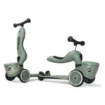 Scoot & Ride Highwaykick 1 Lifestyle 2-in-1 braucamrīks un skrejritenis, Green Lines