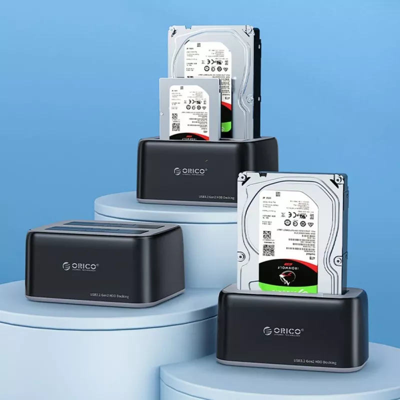 ORICO 6819C3 Divu slotu USB 3.0 SATA dokstacija 2.5/3.5 inch HDD/SSD - Melna