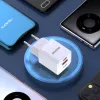 DUDAO A13Pro EU GaN 33W PPS USB-C/USB sienas lādētājs - balts