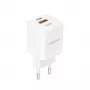 DUDAO A13Pro EU GaN 33W PPS USB-C/USB sienas lādētājs - balts