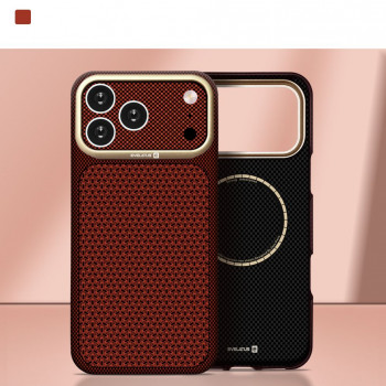 Evelatus Apple iPhone 18 Pro Carbon Premium Edition MagSafe maciņš bordo