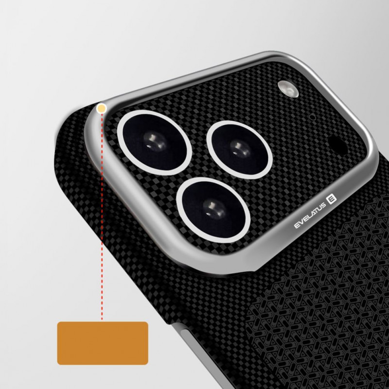 Evelatus Apple iPhone 18 Pro Carbon Premium Edition MagSafe maciņš bordo