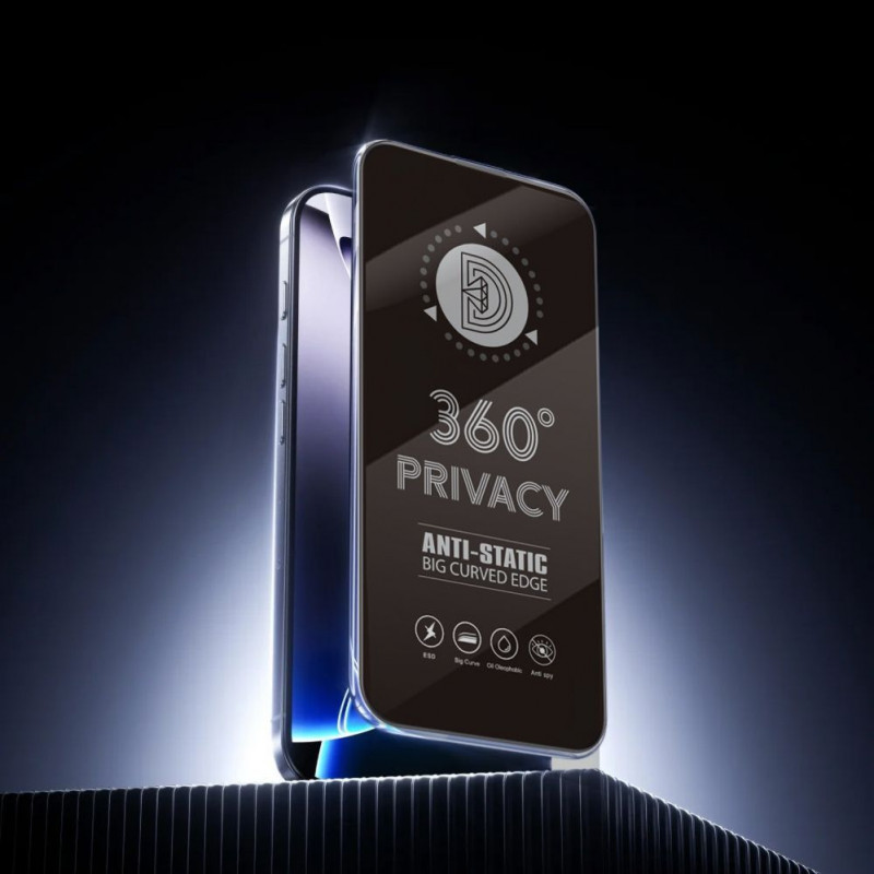 TFO rūdīta stikla privātuma 360 ekrāna aizsargs iPhone 17 Pro Max