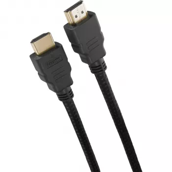 One For All Premium High Speed HDMI kabelis ar Ethernet 1,5 m - sertificēts 4K 60Hz HDR, 18Gbps, zeltīti kontakti, melns