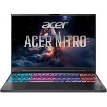 Acer Nitro 16 AN16-A91-R48M spēļu klēpjdators, 16 collu WQXGA IPS 240Hz, AMD Ryzen 9 9955HX3D, 16GB DDR5, 1TB SSD, GeForce RTX 5070 Ti 12GB, Windows 11 Home