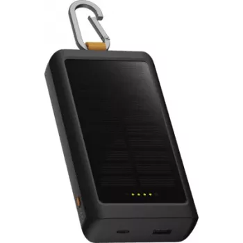 Xtorm Go2 Saules enerģijas banka 20W 10,000mAh ar lukturīti - Melna
