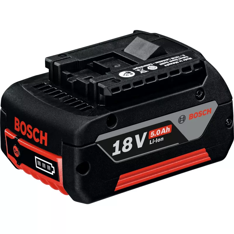 Bosch Professional 18V 5.0Ah Li-Ion bīdāmā akumulatora bloks (melns/sarkans)