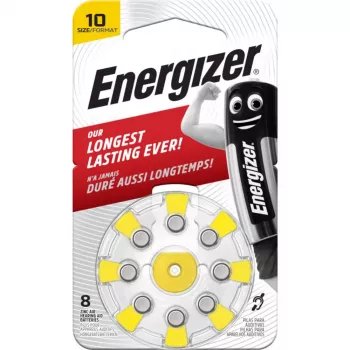 Energizer 10 (PR70) cinka-gaisa dzirdes aparātu baterijas, 1,45 V, 8 gab.