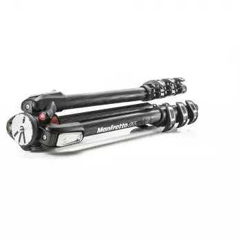 Manfrotto MT055CXPRO4 oglekļa šķiedras 4 sekciju statīvs ar Quick Power Lock, 90° centrālo kolonnu, 9 kg kravnesību, melns