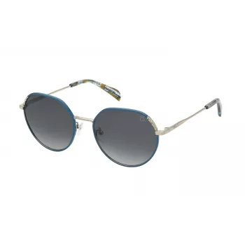 TOUS sieviešu tauriņveida saulesbrilles STO454550492 - Brūns Havana acetāta rāmis ar brūnām gradienta lēcām, UV400 aizsardzība, 55/19/135 mm
