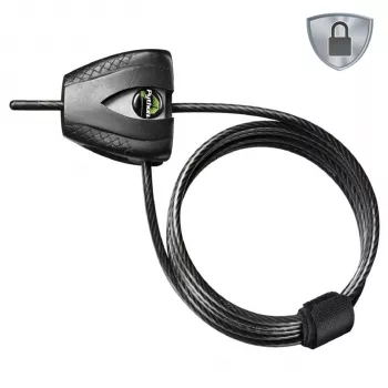 Master Lock Python regulējams troses slēdzene 8417EURDPRO – 1,8 m pīta tērauda, melna, 2 atslēgas