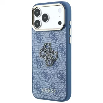 Guess 4G & Big Resin Logo maciņš iPhone 17 Pro / 18 Pro - gaiši zils
