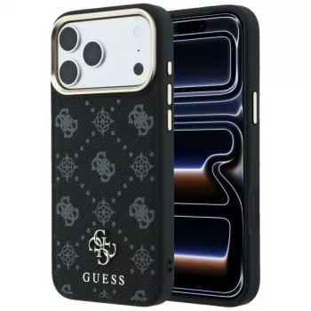 Guess Peony 4G Small Logo MagSafe maciņš Apple iPhone 16 Pro Max / 17 Pro Max - Melns