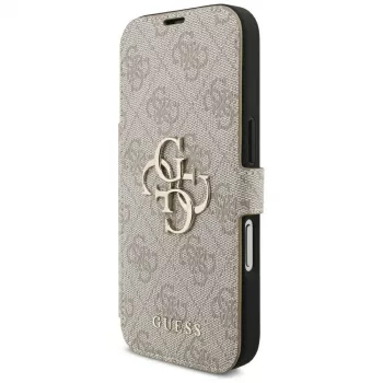 Guess Book 4G Metal Logo vāciņš iPhone 16 Pro / 17 Pro - Rozā