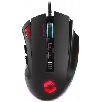 Speedlink Tarios vadu USB spēļu pele, RGB, 24000 DPI (SL-680012-BK)