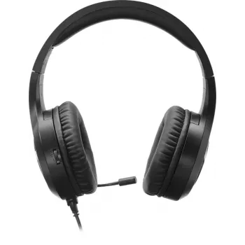 SPEEDLINK SL-450305-BK vadu austiņas spēlēm ar trokšņu slāpējošu mikrofonu, USB-A, 30mm draiveri, 1.8m kabelis, melna