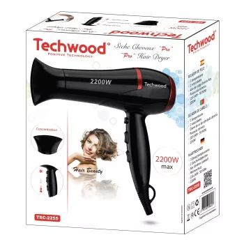 Techwood TSC-2255 Pro matu fēns, 2200W, melns (TSC-2255)