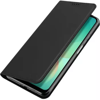 Nevox Vario Series grāmatas vāciņš Samsung Galaxy A27 5G – melns PU ādas maciņš ar karšu slotiem, skaidras naudas nodalījumu un statīva funkciju