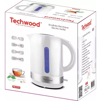 Techwood tējkanna 1.7L, balta (TB-1771)