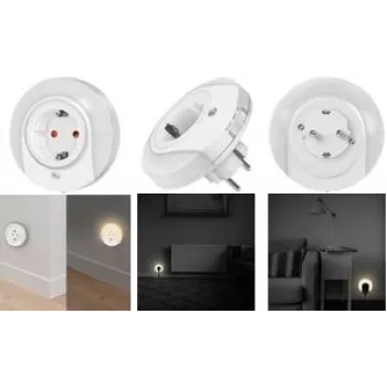 LogiLink LED naktsgaismas ligzda ar krēslas sensoru un 1x CEE 7/3 (LED012)