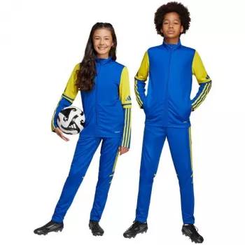 adidas Squadra 25 Treniņbikses bērniem - Zila/Dzeltena - Izmērs 152 cm (JP3154)