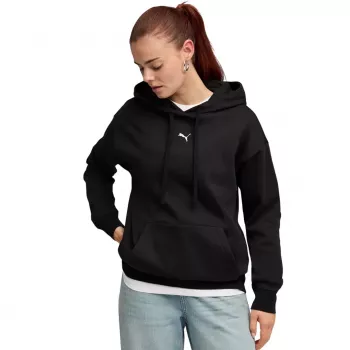 Puma sieviešu ESS Centered Cat Logo brīva piegriezuma kapuce, melna, L izmērs