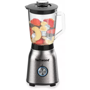 Techwood TBLI-1250 Galda blenderis 1200 W 1,5 L stikla trauks Melns/Sudrabs