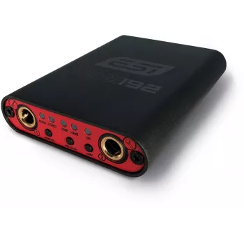 ESI UGM192 USB-C audio interfeiss ar 192 kHz 24 bitu pārveidi, XLR/TRS kombinēto ieeju, Hi-Z instrumentu ieeju, tiešo monitoringu