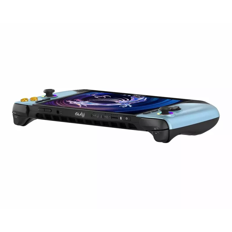 MSI Claw 8 AI+ A2VM Glacier Blue Edition-254PL Rokas spēļu dators - Intel Core Ultra 7 258V, 32GB LPDDR5x, 1TB SSD, 8 collu FHD 120Hz skārienekrāns, Intel Arc Graphics, Windows 11 Home