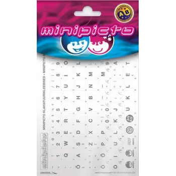 Kolm Lõvi Minipicto igauņu valodas tastatūras uzlīmes (KB-UNI-EE01-WHTLTGRY)