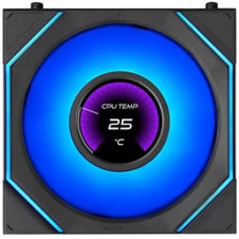Lian Li UNI FAN SL-INF 120 FLEX LCD Wireless ARGB 3 komplekts Melns ar kontrolieri