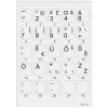 Minipicto tastatūras uzlīmes, pelēka/melna (KB-EU-01GRY)