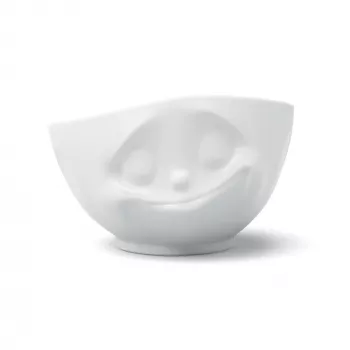 FIFTYEIGHT PRODUCTS Happy Face Bļoda 1000 ml Balta Porcelāna