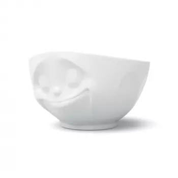 FIFTYEIGHT PRODUCTS Happy Face Bļoda 1000 ml Balta Porcelāna
