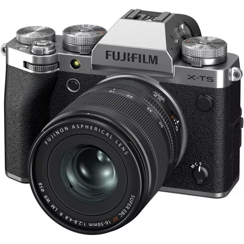 Bezspoguļa kameras komplekts Fujifilm X-T5 / XF16-50mm F2.8-4.8 R LM WR, sudraba krāsā (16939461)