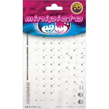 Kolm Lõvi Minipicto Russian, melni simboli tastatūras uzlīmes (KB-UNICLR-RU-BLK)
