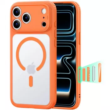 ESR Classic Hybrid MagSafe maciņš iPhone 17 Pro / 18 Pro, matēti oranžs